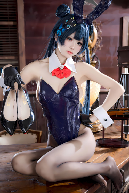 Cosplay 九柒喵 & 蔚蓝档案 龙华妃咲 兔女郎